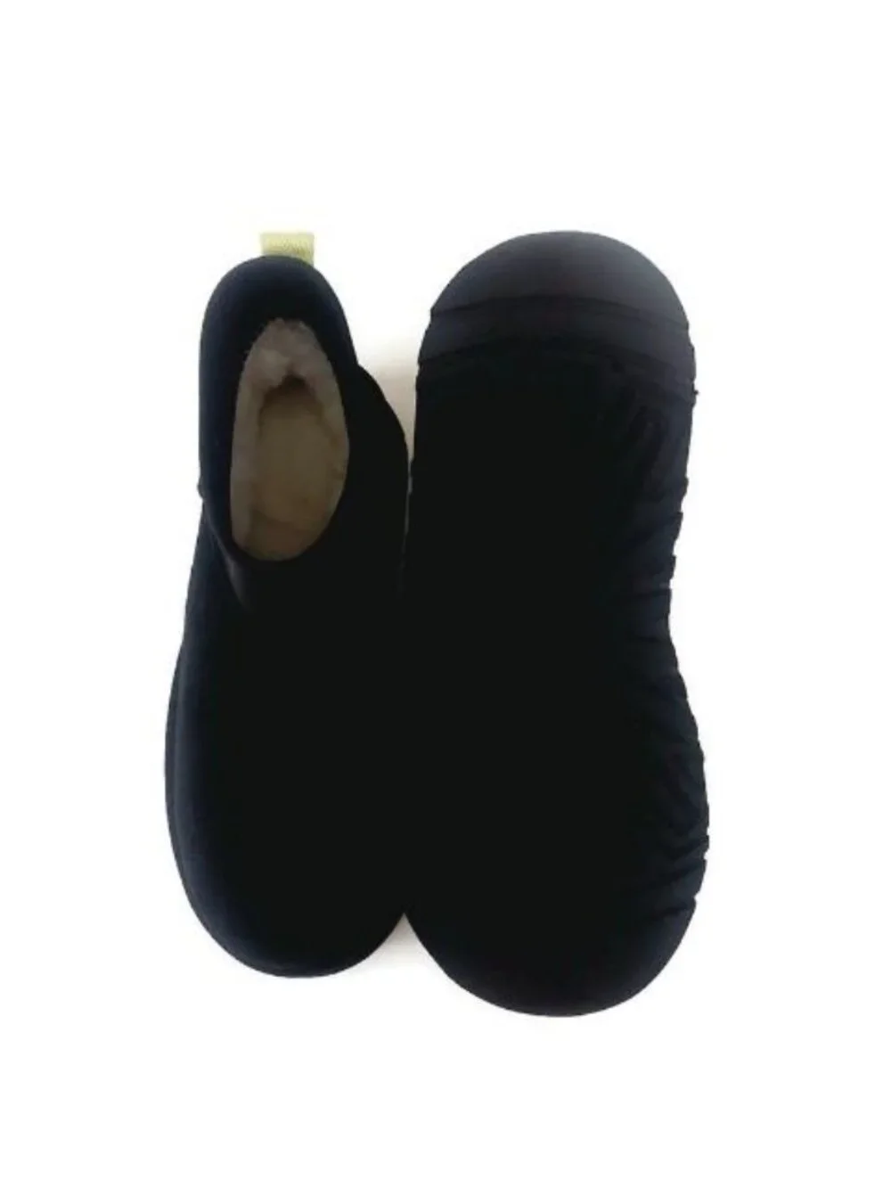 UGG Classic Mini Dipper Platform Suede Leather Boots Womens Size 7 EU 38 Black
